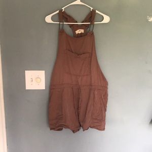 Mocha colored overalls